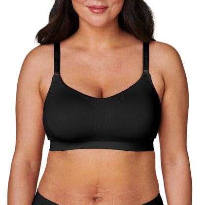Bravado Designs Everyday Bra, Non Wired Balconette Bra for Women, Comfort Bra (Black 11058)