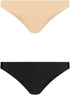 Invisible Brazilian Panties, Seamless Underwear, Soft and Comfortable Seamless Panties, 2 Pack: Nude
