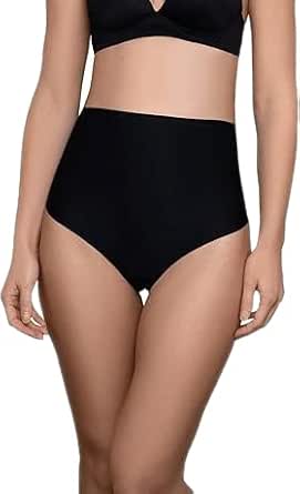 Bye Bra String sculptant taille mi-longue, bords découpés au laser, sangles en silicone, vêtement galbant pour femme, vêtement galbant taille moyenne, collection sculptée, beige/