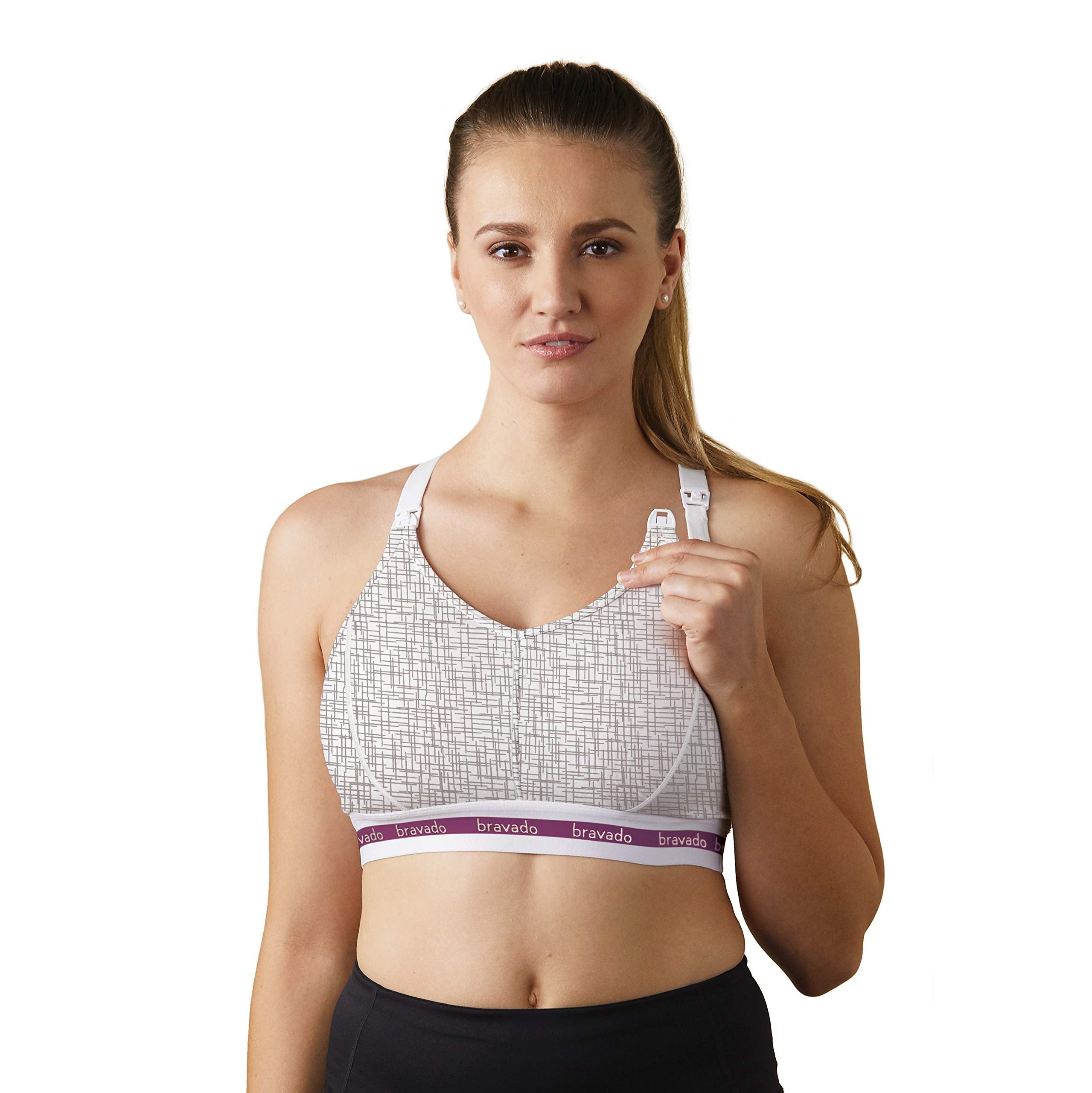 BRAVADO! DESIGNS Women's Original Maternity & Nursing Sleep Bra, Cotton-Modal, Pink L