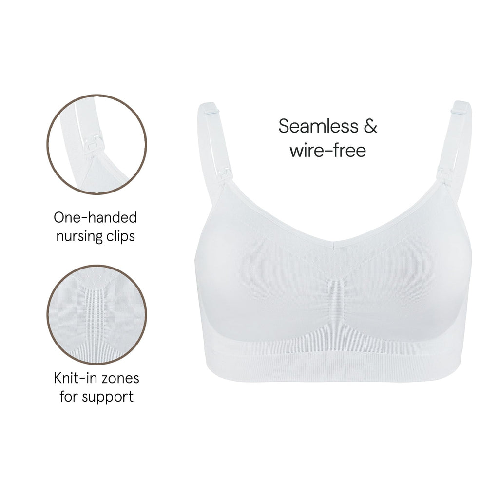 Basics by Bravado Women's Comfort Maternity Bra and Nursing Bra Adjustable, Seamless
