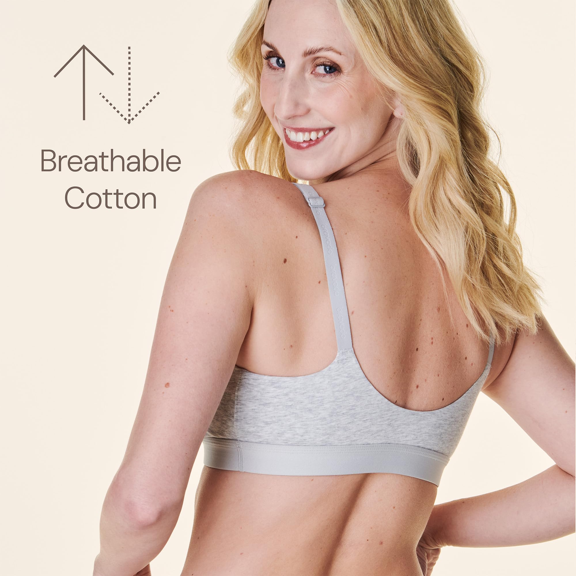 Bravado Designs Women's Cotton Pullover Maternity & Nursing Wireless Full Coverage Bra