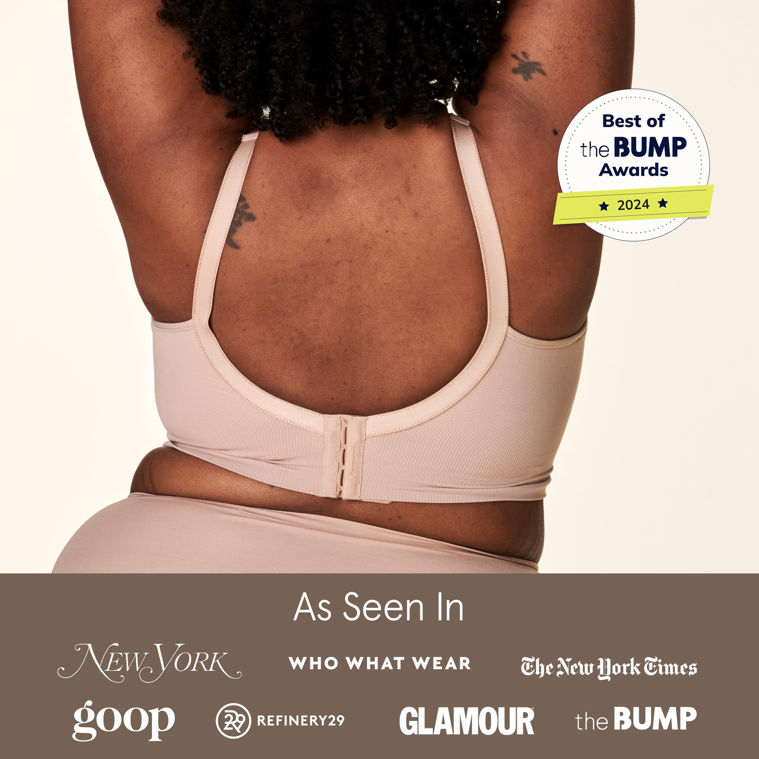 Bravado Designs Body Silk Seamless Nursing Bra for Breastfeeding, Extended Cup Wireless Maternity Bra