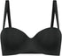 Bye Bra Strapless Bra, Molded & Wired Cup, Hook & Eye Closure, Silicone Band, Recycled Microfiber, Multi-Directional Straps, S-XXL, Beige/Black, S
