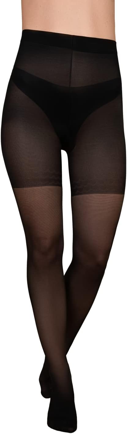 Bye Bra Control Slim 40 Denier Shapewear Tights Hosiery Hip Shaper Tummy Control Shiny Semi-Sheer Tights