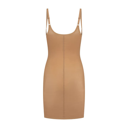 Bye Bra Powermesh Open Bust Dress, High Control, Bonded Edges, Breathable Mesh, Transparent Look, Lightweight, Shapewear