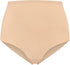 Bye Bra Culotte sculptante taille moyenne, bords découpés au laser, sangles en silicone, vêtement galbant pour femme, vêtement galbant taille moyenne, collection sculptante, beige/