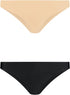 Bye Bra Invisible Brazilian Panties Seamless Underwear Smooth and Comfortable Panties for Women, Pack of 2: Beige, Black, XS-XL (XXL)
