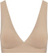 Bye Bra Deep Plunge Bra Top, Wide Straps, Removable Padded, Chest Support, Wirefree Bra, Shapewear, Beige/