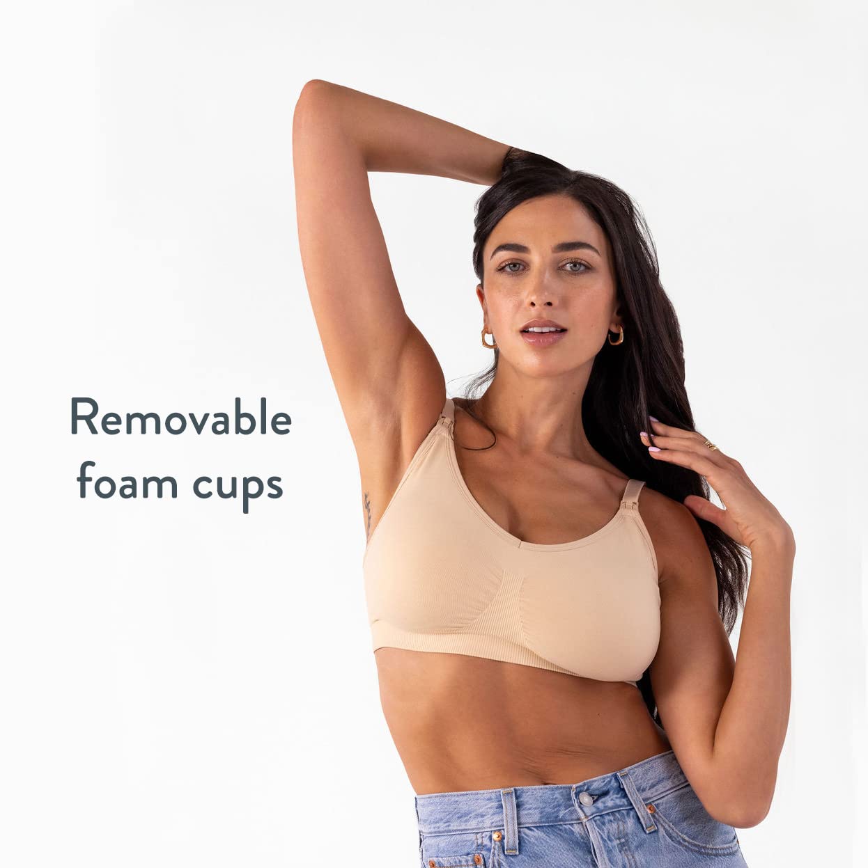 Basics by Bravado Maternity &amp; Nursing Bra Seamless Double Layer, Wirefree, Adjustable for Breastfeeding S - XXL