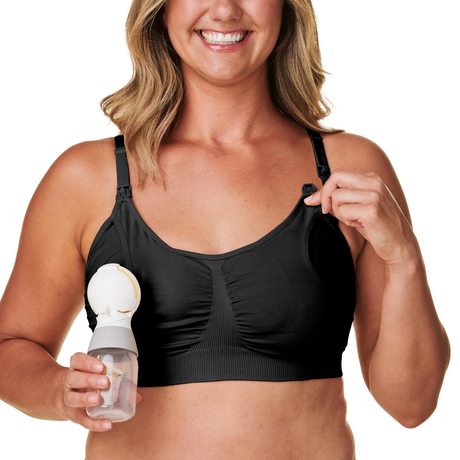 Bravado Designs Hands Free Pumping Bra &amp; Nursing Bra 2-in-1 Seamless for Maternity &amp; Breastfeeding