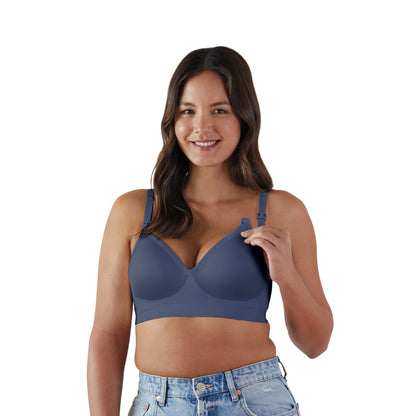 Bravado Designs Sustainable Maternity &amp; Nursing Bra for Breastfeeding Plunge Wireless Seamless V-Neckline Bra B to G Cups
