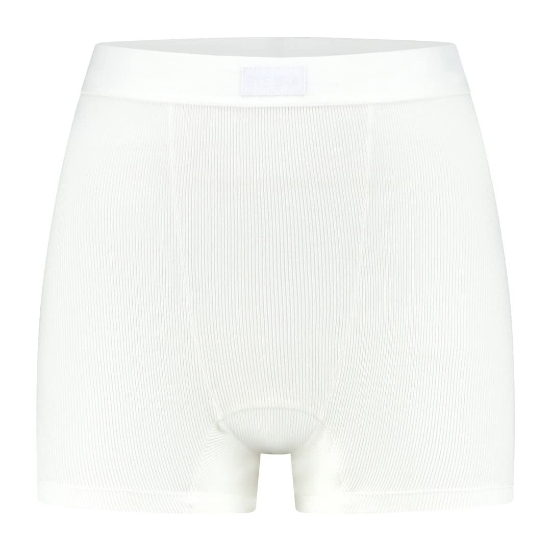Natural Rib Boyshort White XXL