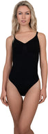 Ultra Low Back Soft Touch Seamless Bodysuit, Black, Large, Black, Large