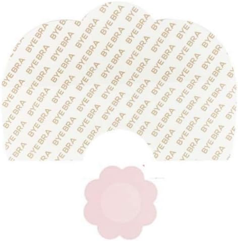 Bye Bra Invisible Breast Lift Tape - A-C, D-F + Satin Nipple Covers Brown Brown G-L