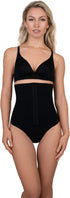 Bye Bra Ceinture gainante douce au toucher, sans couture, sangle réglable, contrôle du ventre, fermeture à boutons, S-XXL, beige/noir, Noir , XL