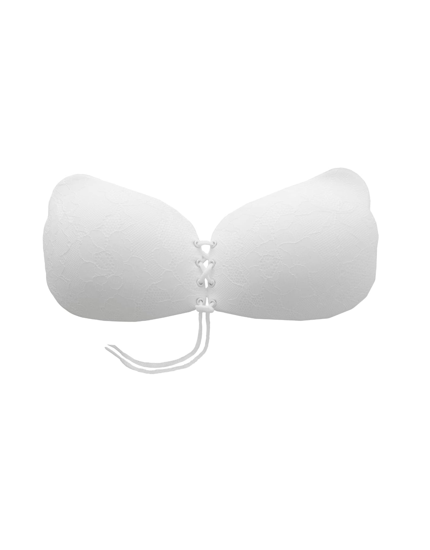 Bye Bra Lace-It Bra Adhesive Push-up Bra, Seamless Self-Adhesive Bra Adjustable Sticky Bra, Strapless and Backless with Front Fastening String, Cup Sizes: A-E in Beige, Black or White