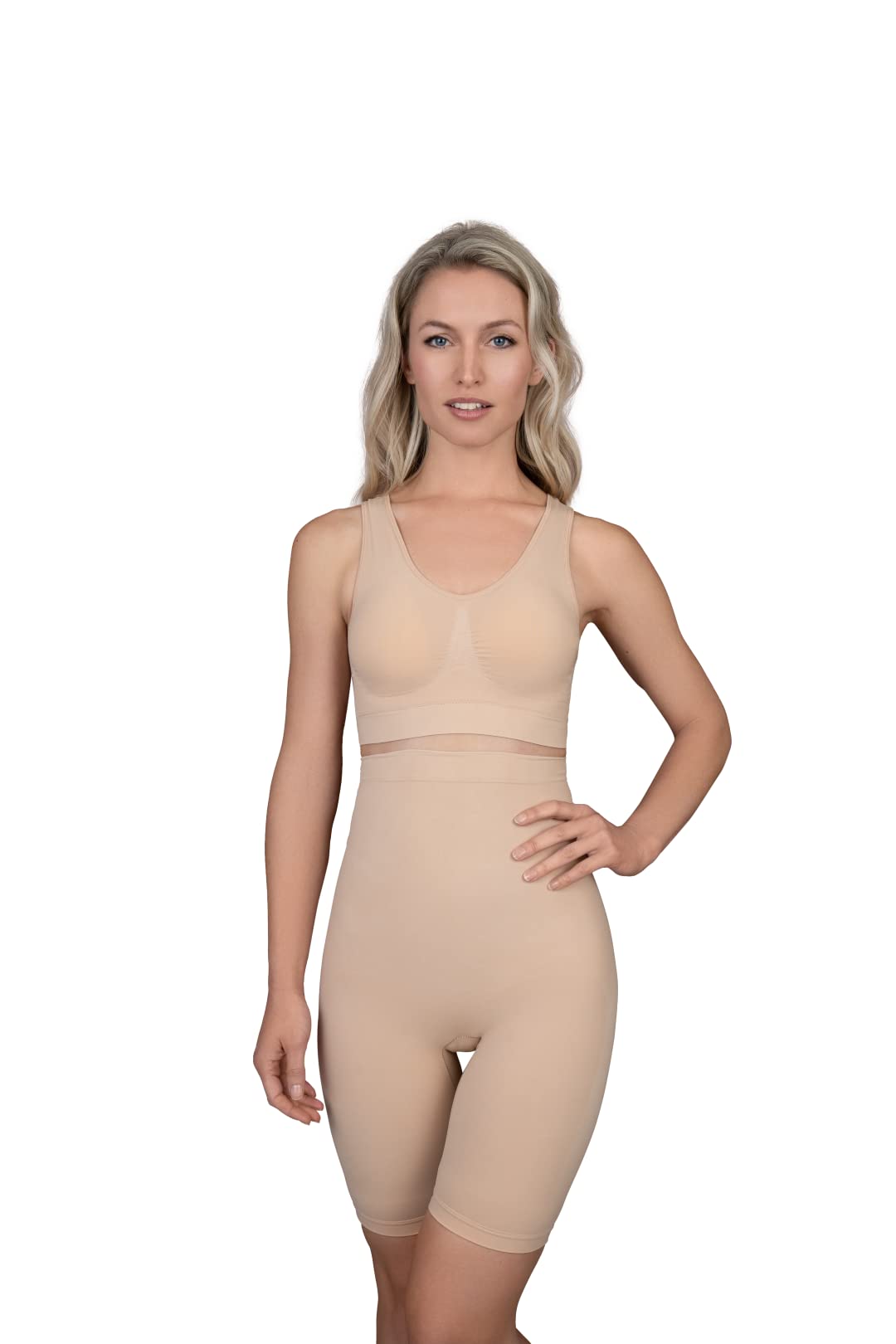 Bye Bra Soft Touch High Waist Shorts, Silicone Strip, Butt Lifting, Leg &amp; Tummy Control, High Intensity, Seamfree
