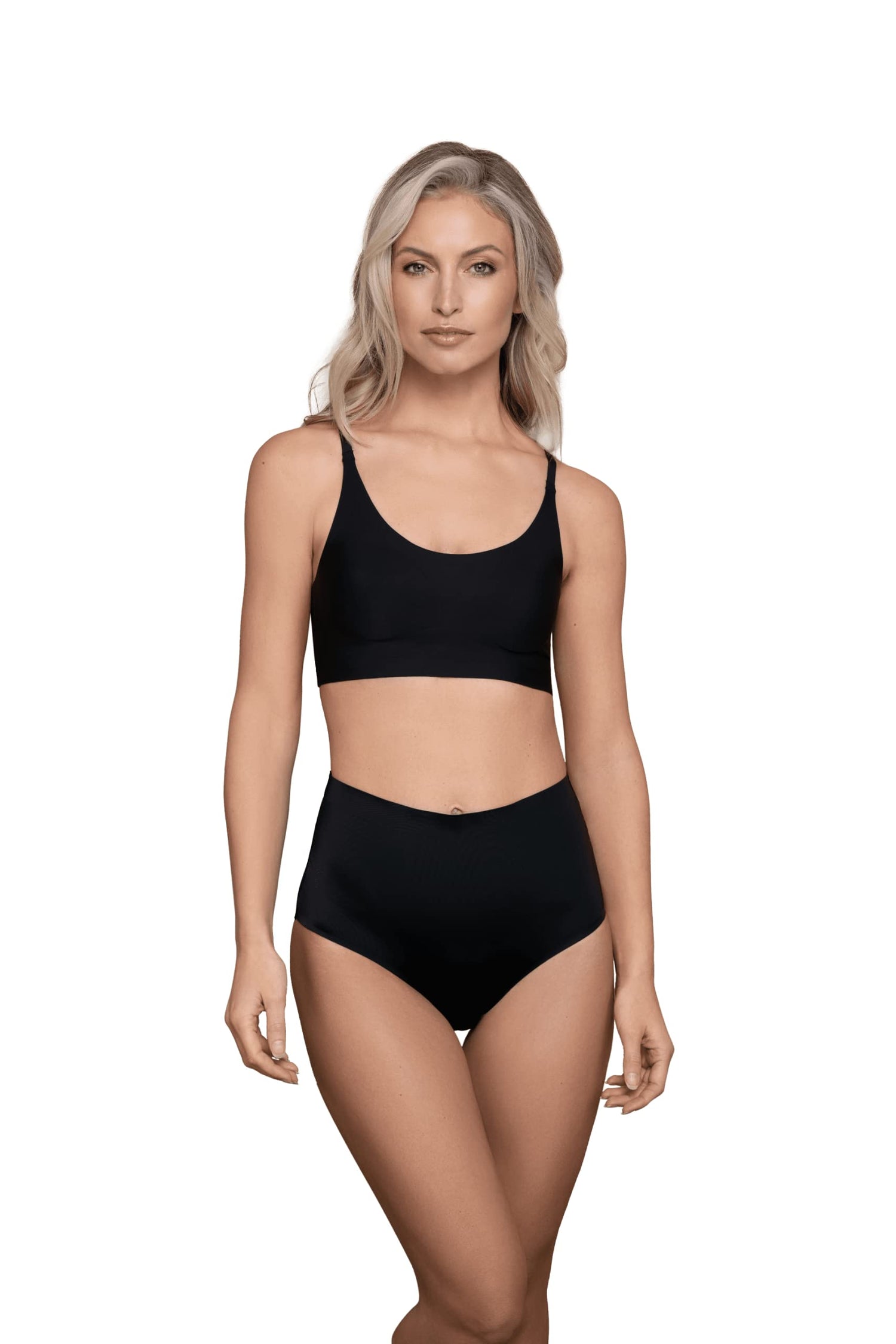 Bye Bra Invisible Mid Waist Brief, Light Control, Comfortable, Shapewear For Women, Soft Fabric, Lightweight Shapewear, Black, Xxl