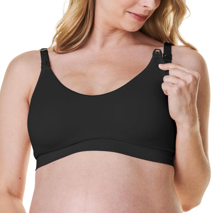 Bravado Designs Nursing Bra Full Coverage Wireless Scoop Neck Comfort Maternity Bra