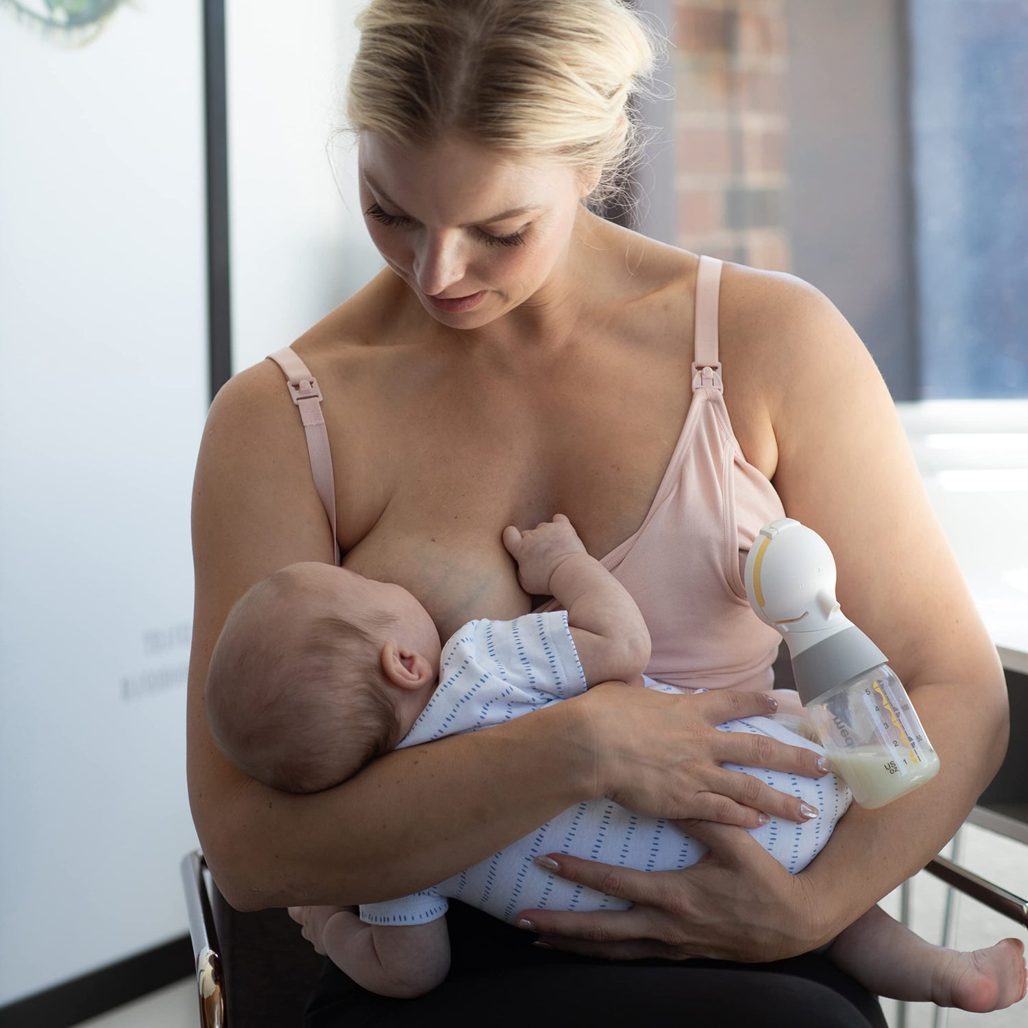 Bravado Designs Hands Free Pumping Bra &amp; Nursing Bra 2-in-1 Seamless for Maternity &amp; Breastfeeding