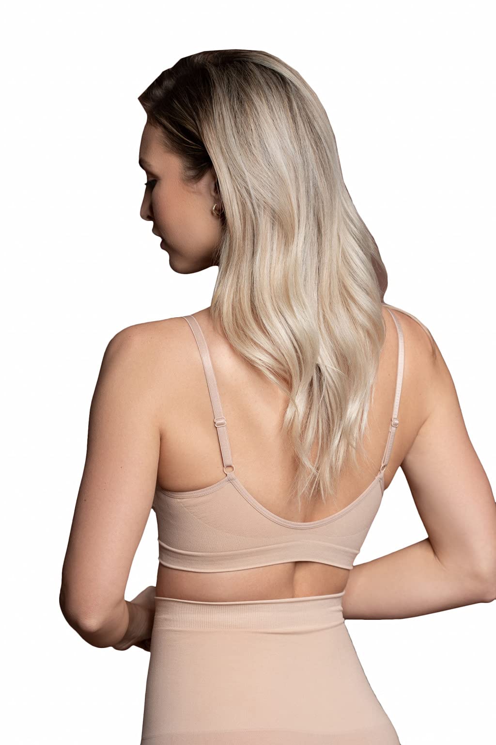 Bye Bra Seamless Bra Top, Balcone Bra Top, Wire-Free Sports Bra, Good Breast Support, Medium Shapewear for Women