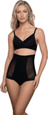 Bye Bra Powermesh Briefs with Waist, High Control, Double Front Layer, Cotton Stool, Silicone Strap, Shapewear for Women, Powermesh Shapewear Beige/Light Brown/