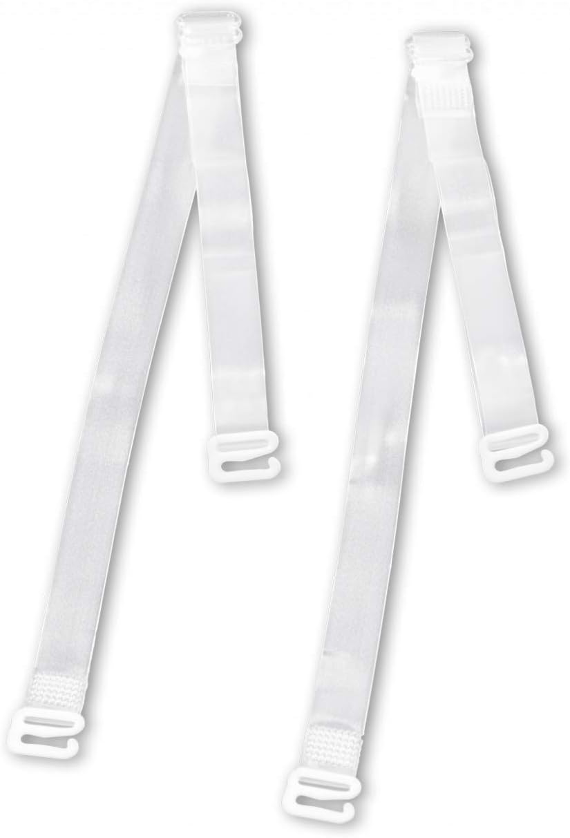 Bye Bra Transparent Matte Silicone Straps Adjustable Durable Soft 10mm Wide for Women Off Shoulder Clothes