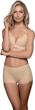 Bye Bra Push up Bra - Push Up Bra - Wirefree Bra - Deep Plunge Front - Adjustable Straps - Shapewear - Beige/Black -