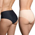 Bye Bra - Pack of 2 Invisible Seamless High Briefs Beige & Black - M, Beige and Black, M, beige and