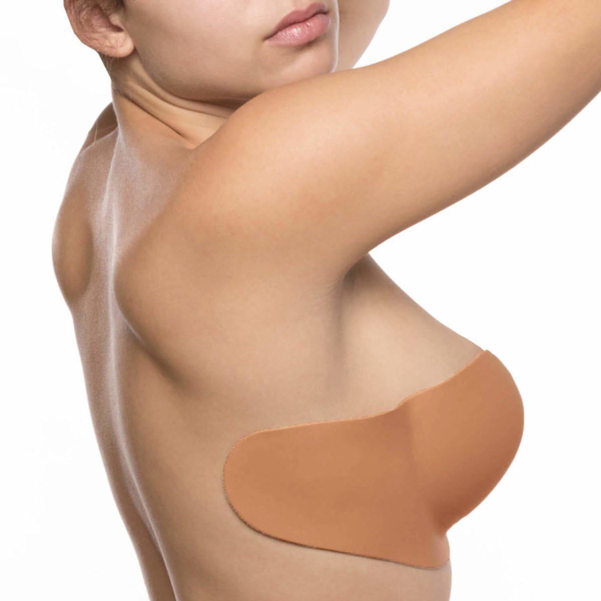 Bye Bra Gala Bra, Adhesive Bra, Push-up Bra, Self-Adhesive Bra, Sticky Bra, Strapless and Backless Bra, Stick On Bra, Cup A-E, Brown/Beige/Black (Brown, Cup D)
