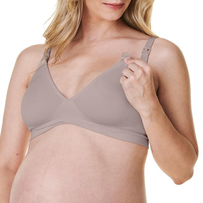 Bravado Designs Nursing Bra for Breastfeeding Comfort Wireless Bra V-Neck Maternity Bra