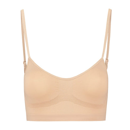 Bye Bra Seamless Bra Top, Balcone Bra Top, Wire-Free Sports Bra, Good Breast Support, Medium Shapewear for Women