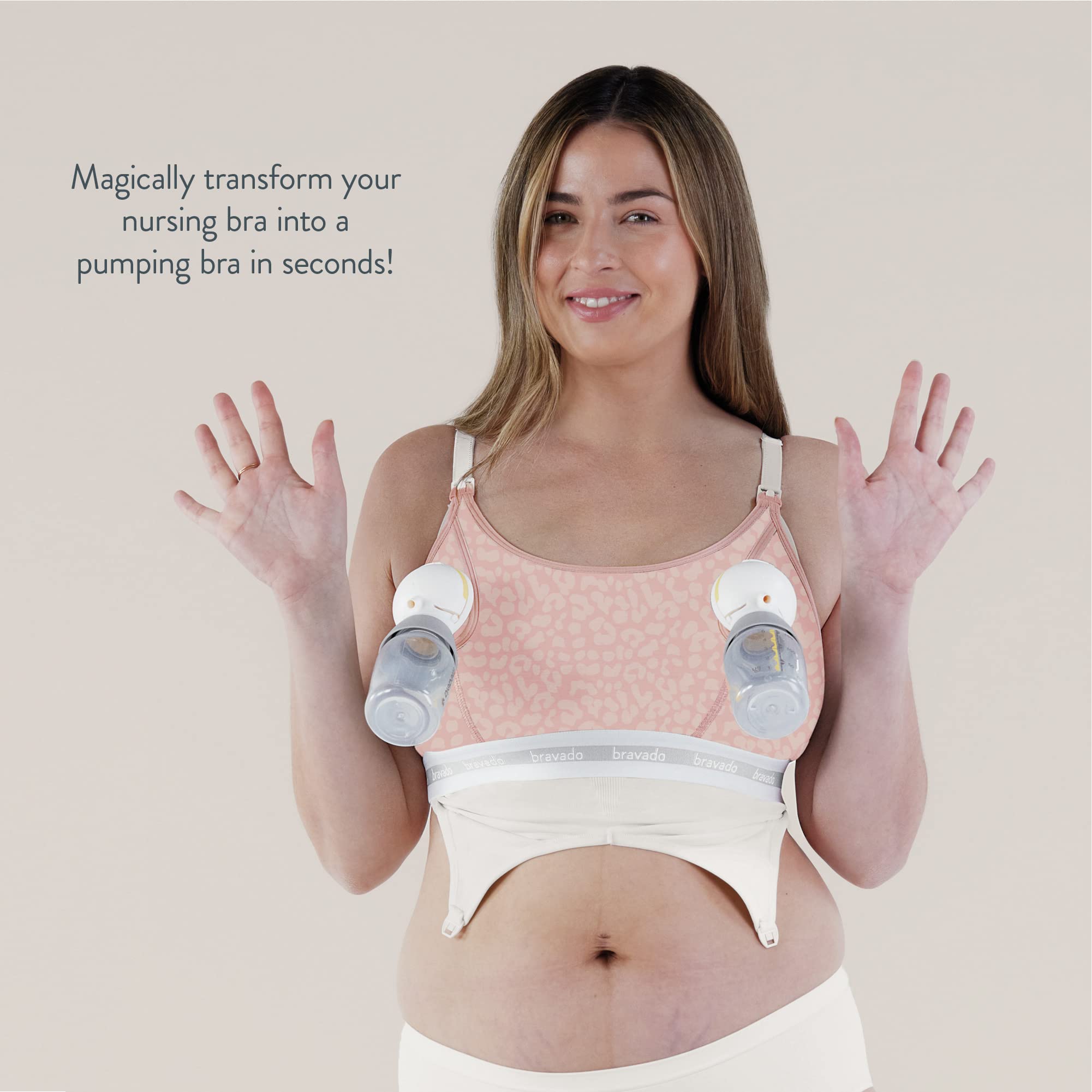 Bravado Designs Sustainable Hands-Free Pumping Accessory | Clip and Pump | Organic Cotton & Tencel™ Modal Blend | S-XL