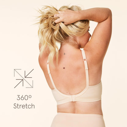 Bravado Designs Sustainable Muse Seamless Wireless V-Neck Everyday Bra Adjustable A to G Cups