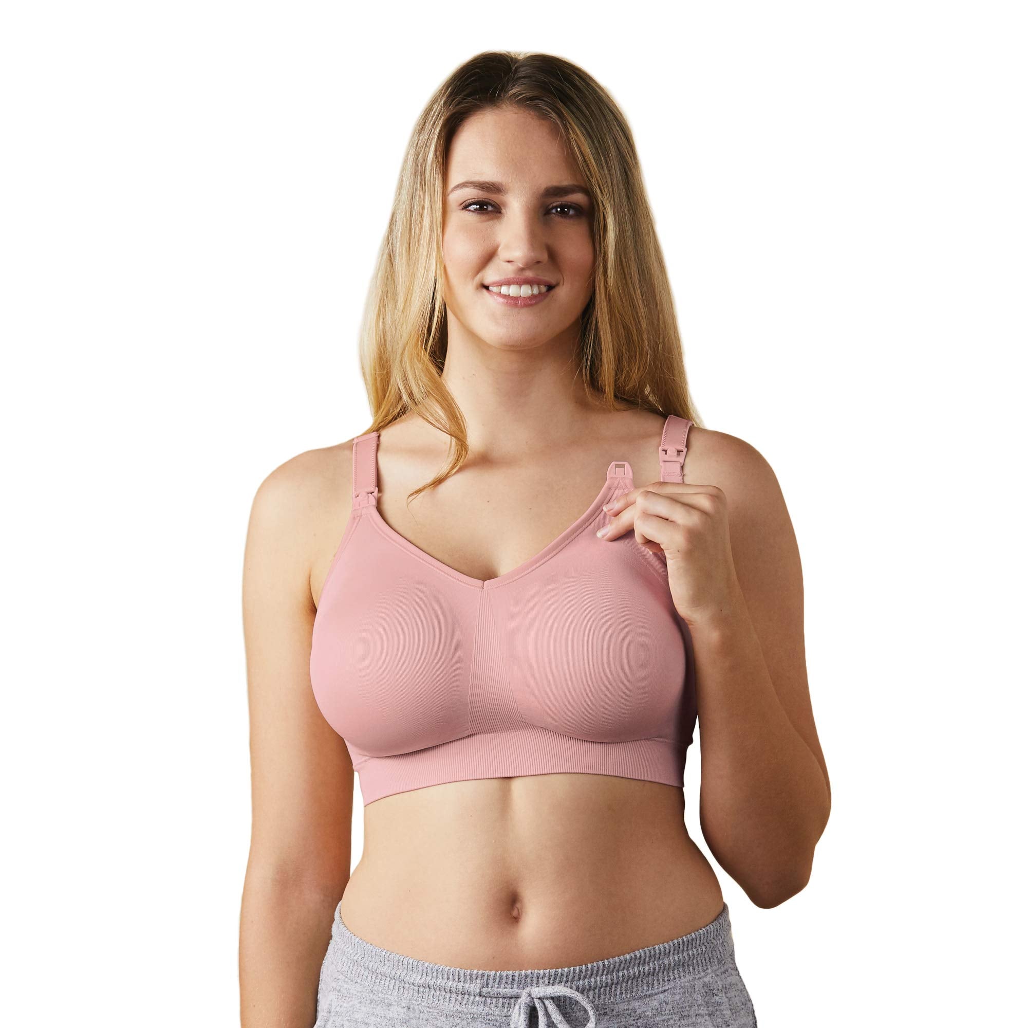Bravado! Body Silk Seamless Nursing Bra 1401 (L, Dusted Peony)