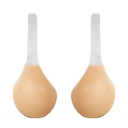 Bye Bra Silicone Sculpting Lifts, Push Up Cleavage Effect for Bigger Breasts, Backless, Reusable, Supporting Pull Up, Adhesive Breast Lift Bra, Nude, Cup Sizes: C-H (H)
