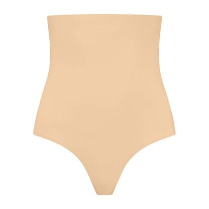 Bye Bra Invisible Thong, High Waist, Low Control, No Stitch, Cotton Gusset, Lightweight