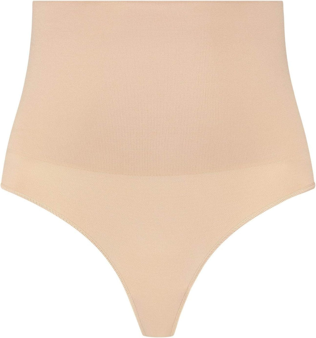 Bye Bra Seamless Thong Thong Tummy Control Medium Tummy Control Butt Enhancer Shapewear for Women Black/Beige Size