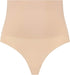 Bye Bra Seamless Thong Thong Tummy Control Medium Tummy Control Butt Enhancer Shapewear for Women Black/Beige Size