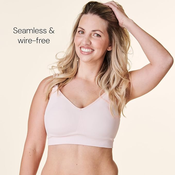 Bravado Designs 3-in-1 Nursing and Pumping Bra Hands Free for Maternity and Breastfeeding, Wearable Breast Pump Bra (Chalk Pink 11054)