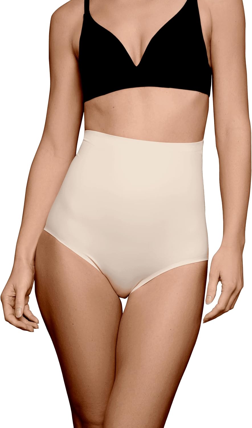 Bye Bra Womens Breathable High Waist Padded Panties Beige Size S M L