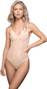 Bye Bra Powermesh High Control Bodysuit Button Closure Crotch Cotton Double Layer Front Lightweight Shapewear Women Powermesh Beige Black Light Brown S-XXXL