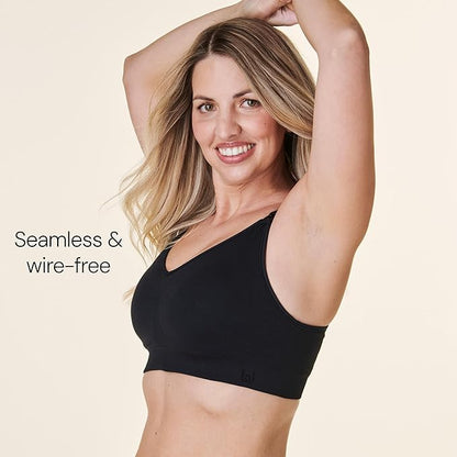 Bravado Designs 3-in-1 Nursing and Pumping Bra Hands Free for Maternity and Breastfeeding, Wearable Breast Pump Bra (Black 11054)