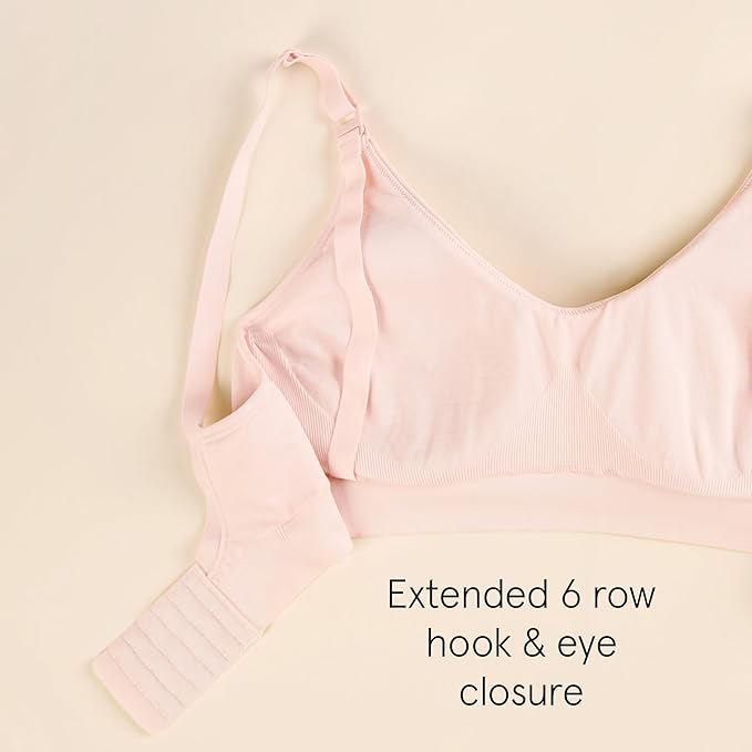Bravado Designs Nursing Bra Full Coverage Wireless Scoop Neck Comfort Maternity Bra (Chalk Pink 11047)