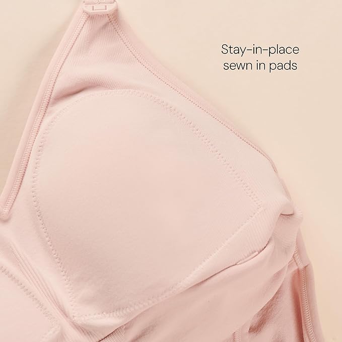 Bravado Designs 3-in-1 Nursing and Pumping Bra Hands Free for Maternity and Breastfeeding, Wearable Breast Pump Bra (Chalk Pink 11054)