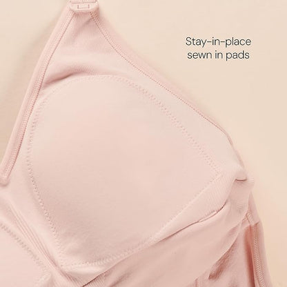 Bravado Designs 3-in-1 Nursing and Pumping Bra Hands Free for Maternity and Breastfeeding, Wearable Breast Pump Bra (Chalk Pink 11054)