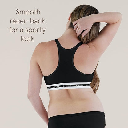 Bravado Designs Sustainable Full Cup Maternity &amp; Nursing Bra | Original | Organic Cotton &amp; Tencel™ Modal Blend | Wireless (Black 1015)