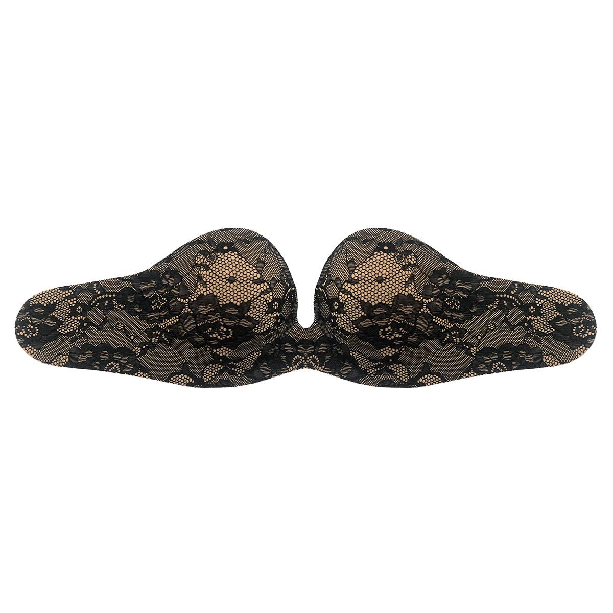 Bye Bra Adhesive Gala bra with lace detailing, Self-adhesive Strapless Cleavage Push up Bra, for any backless outfit, Underwired Stick on Bra, Cup sizes: A-E (Cup A)