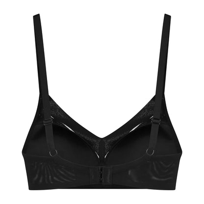 Bye Bra Bra Top Wire Free Lace, High Control, Lace Bra, Breathable Mesh, Transparent Look, Hook and Eye Lock, Shoulder Strap, Powermesh Shapewear